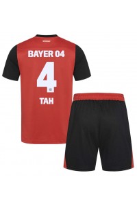 Bayer Leverkusen Jonathan Tah #4 Babyklær Hjemme Fotballdrakt til barn 2024-25 Korte ermer (+ Korte bukser)